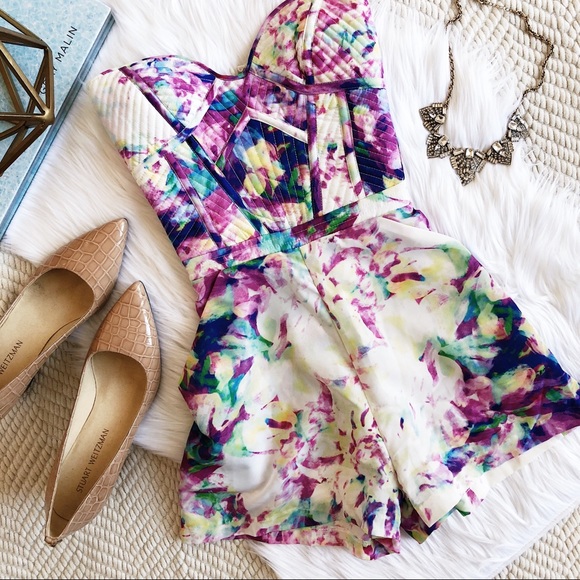 Parker Pants - Parker floral watercolor romper